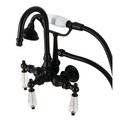 Aqua Vintage Wall Mount Clawfoot Tub Faucet, Matte Black AE7T0WLL